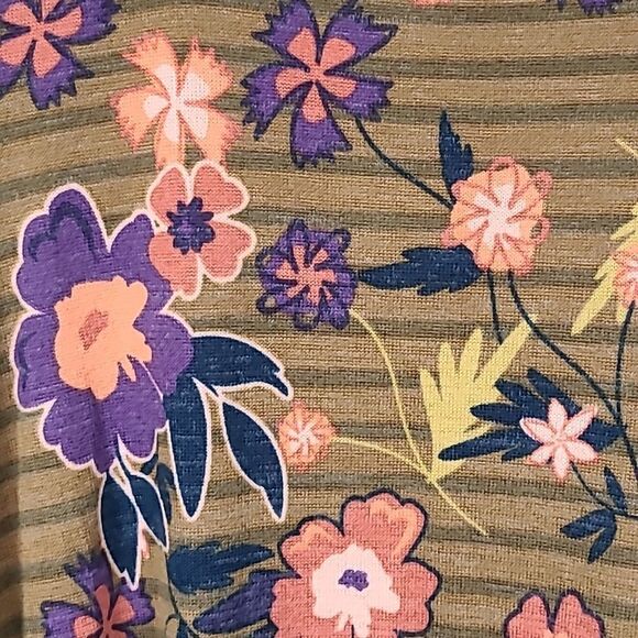 LuLaRoe NWT Sarah Cardigan Copper Floral Knit Long Duster Sweater Jacket M 10/12 - Picture 10 of 11